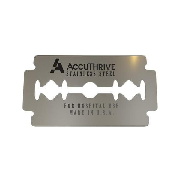 AccuThrive Stainless Steel Non-Sterile Double Edge Prep Blade 0.004" Dsp 250/Bx