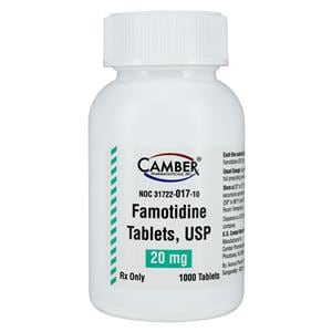 Famotidine Tablets 20mg Bottle 1000/Bottle Each