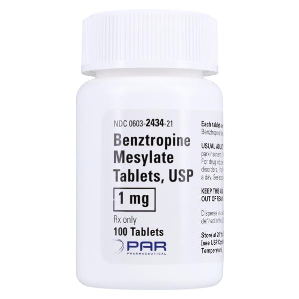 Benztropine Mesylate Tablets 1mg Bottle 100/Bottle Each