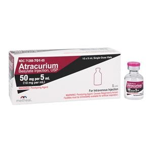 Atracurium Besylate Injection 10mg/mL SDV 5mL 10/Package