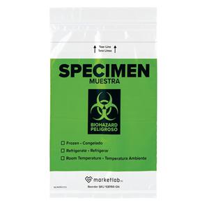 Specimen Bags Green Zipper 100/Pk
