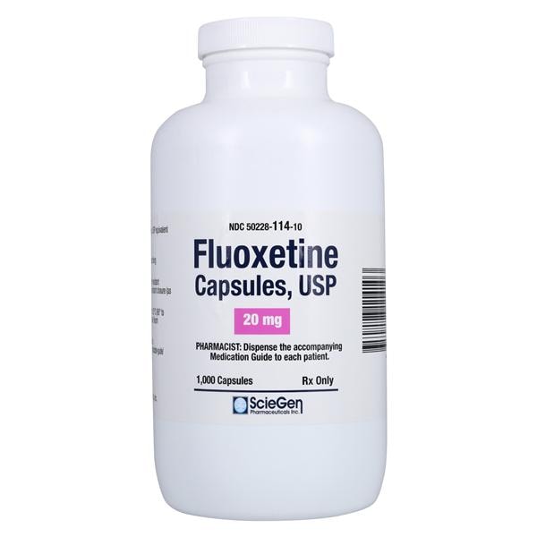Fluoxetine HCl Capsules 20mg Bottle 1000/Bottle Each