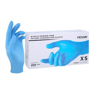 Nitrile Exam Gloves X-Small Blue Non-Sterile 200/Bx