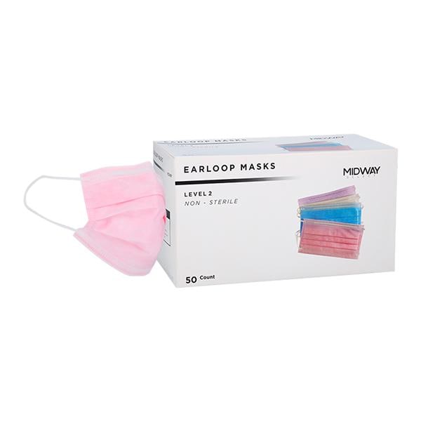 Surgical Mask ASTM Level 2 Pink Adult 50/Bx product image