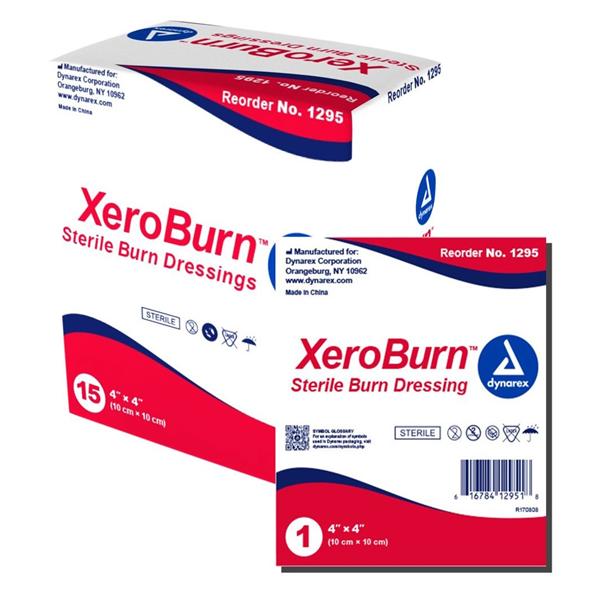 XeroBurn Gel/Tea Tree Oil Burn Dressing 4x4 Sterile Non-Adhesive White 60/Ca