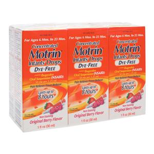 Motrin Inf Pn Rlvr/Fvr Rdcr Oral Susp DyFr 50mg/1.25mL Brry 1oz Bottle 6/Pk, 6 IP/CA
