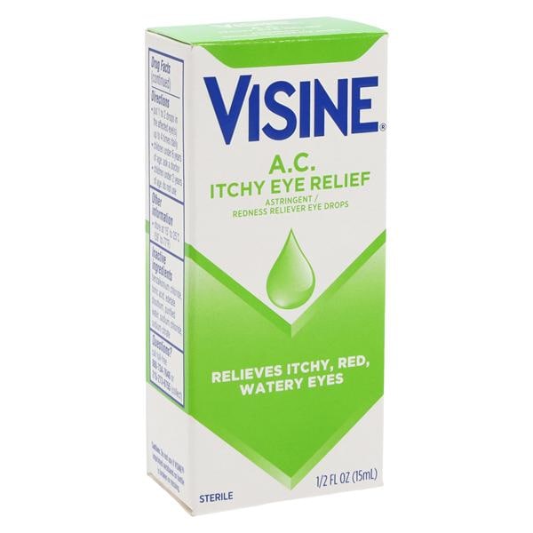 Visine A.C. Adult/Children 6+ Eye Drops Itch & Redness Relief 0.5oz 3/Pk