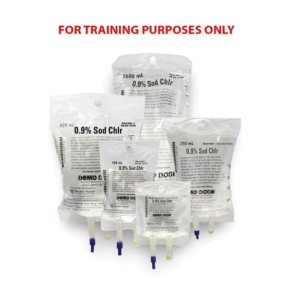 Sim IV Fluid .9% NaCl IV Bag Simulate Ea