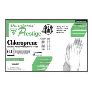 Prestige Chloroprene Surgical Gloves 8 White 25/Bx