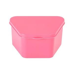 Denture Container Hot Pink With Hinged Lid 200/Ca
