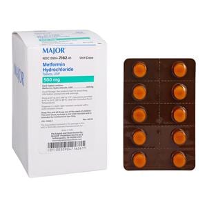 Metformin HCL Tablets 500mg Unit Dose 100/Package Each