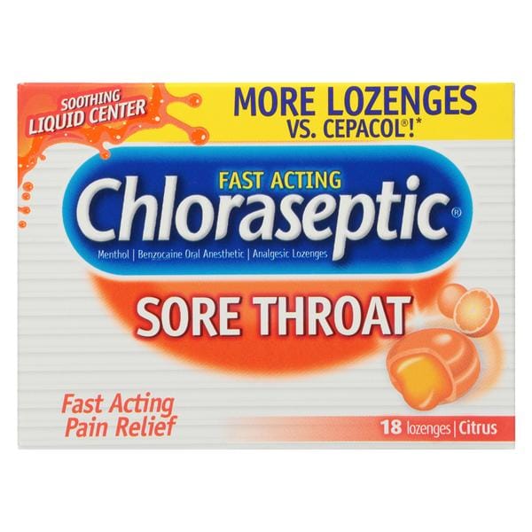 Chloraseptic Lozenges Citrus 18/Bx