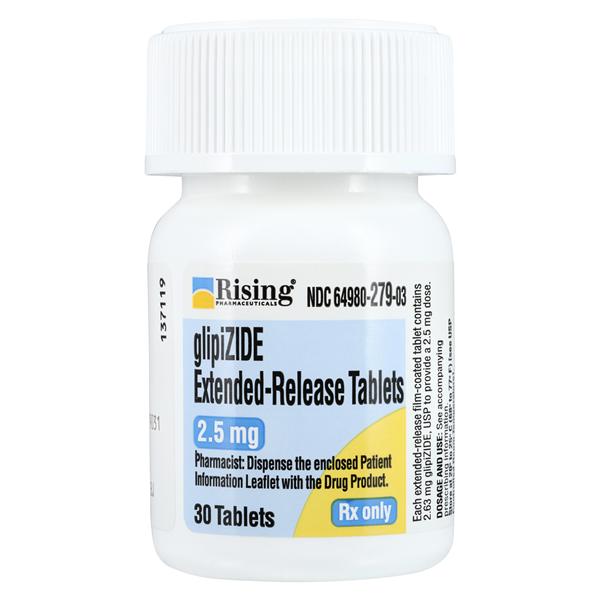 Glipizide ER Extended-Release Tablets 2.5mg Bottle 30/Bottle Each