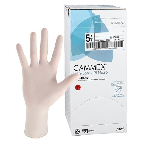 GAMMEX Non-Latex PI Micro Polyisoprene Surgical Gloves 5.5 White