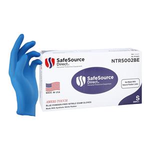 Powder Free Exam Gloves Small Blue _