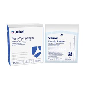 Woven Cotton Post-Op Sponge 4x4" 8 Ply Sterile Cellulose LF