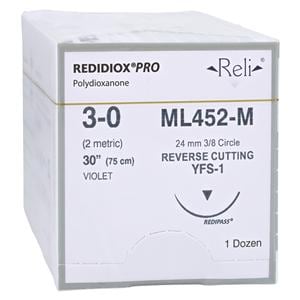 Reli Redidiox Suture 3-0 30" Synthetic YFS-1 Violet 12/Bx