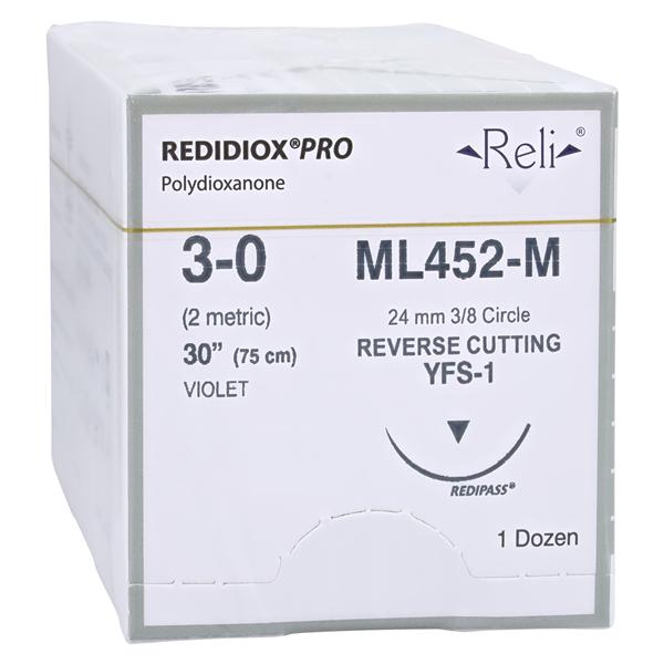 Reli Redidiox Suture 3-0 30" Synthetic YFS-1 Violet 12/Bx