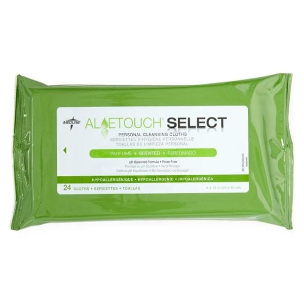 Aloetouch Select Premium Personal Cleansing Wipes Scented 8x12" 24/Ca
