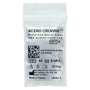 ACERO Crowns Size 2 2nd Primary Upper Right Molar 5/Pk 5/Pk