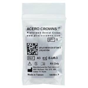 ACERO Crowns 3 2nd Primary Upper Right Molar 5/Pk
