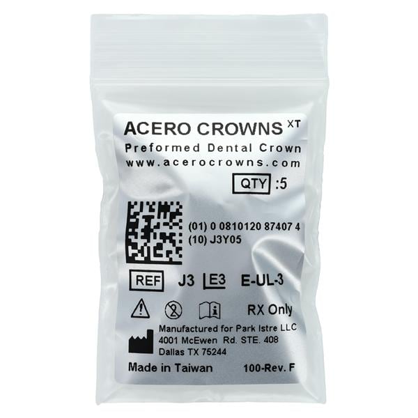 ACERO Crowns 3 2nd Primary Upper Left Molar 5/Pk 5/Pk