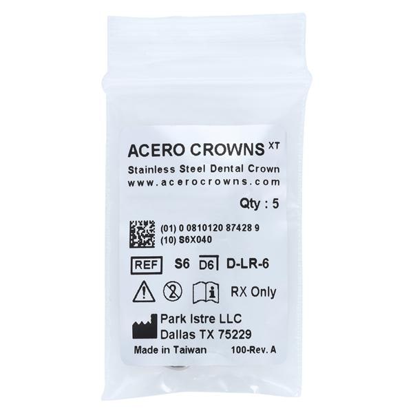 ACERO Crowns 6 1st Primary Lower Right Molar 5/Pk 5/Pk