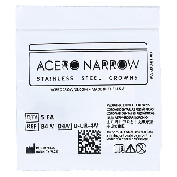 ACERO Crowns Size 4 1st Primary Upper Right Molar 5/Pk 5/Pk