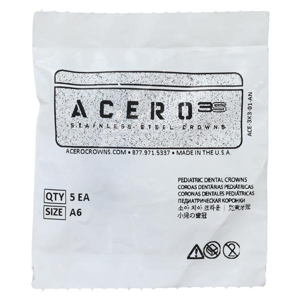 ACERO Crowns 6 2nd Primary Upper Right Molar 5/Pk 5/Pk