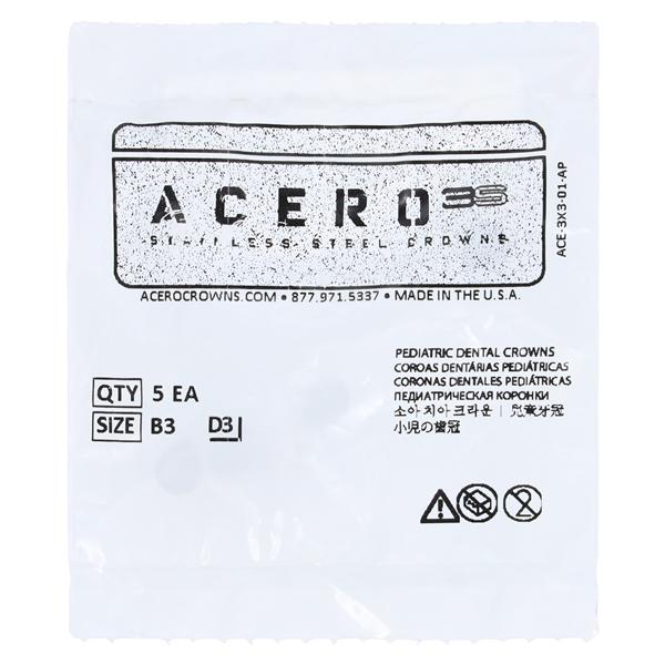 ACERO Crowns 3 1st Primary Upper Right Molar 5/Pk 5/Pk