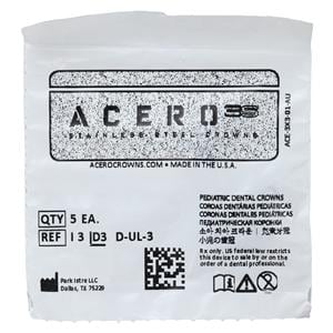 ACERO Crowns 3 1st Primary Upper Left Molar 5/Pk 5/Pk