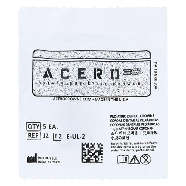 ACERO Crowns Size 2 2nd Primary Upper Left Molar 5/Pk 5/Pk