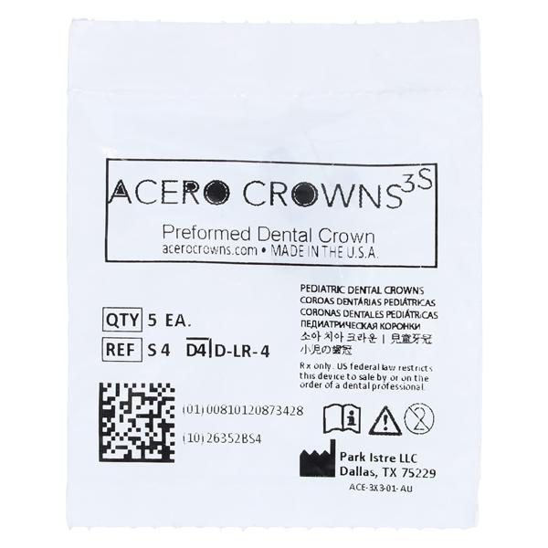 ACERO Crowns 4 1st Primary Lower Right Molar 5/Pk 5/Pk