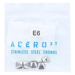 ACERO Crowns Size 6 Primary Upper Right Central 5/Pk 5/Pk