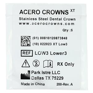 ACERO Crowns 3 Lower Canines 5/Pk 5/Pk