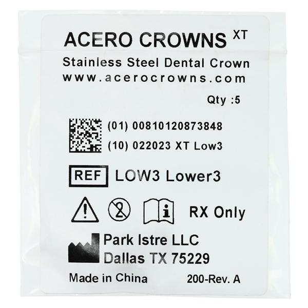 ACERO Crowns 3 Lower Canines 5/Pk 5/Pk