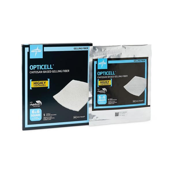 Opticell Gelling Fiber Wound Dressing 6x6" Non-Adhesive