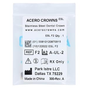 ACERO Crowns Size 2 Primary Upper Left Central 1/Bag Ea
