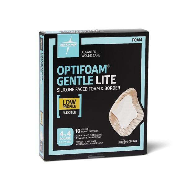 Optifoam Gentle Foam Wound Dressing 4x4" Square Adhesive LF