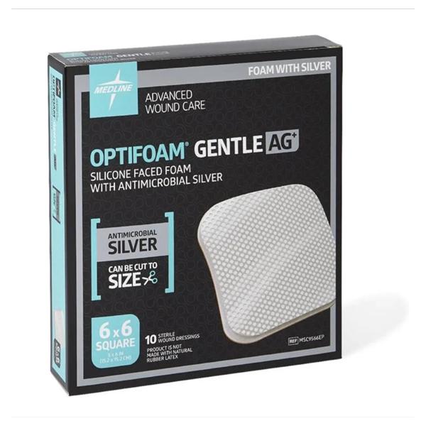 Optifoam Gentle Silicone/Foam Wound Dressing 6x6" Sterile Square LF