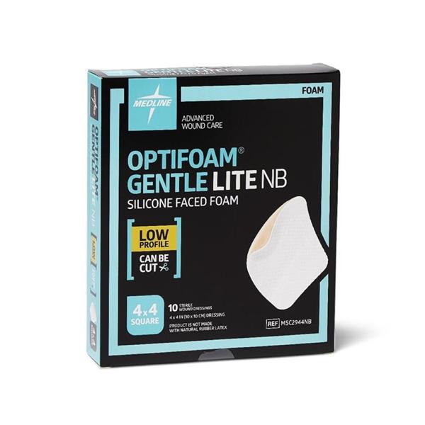 Optifoam Gentle Lite Foam Wound Dressing 4x4" Square LF