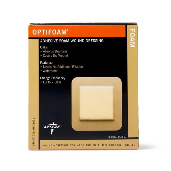 Optifoam Foam Wound Dressing 4x4" Adhesive