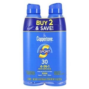 Coppertone Sport Sunscreen Spray 30 SPF 2/Pk, 12 PK/CA