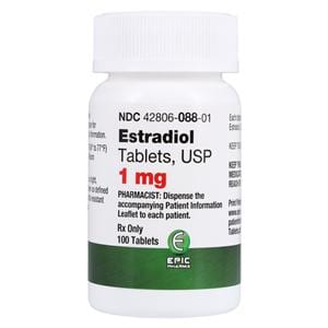 Estradiol Tablets 1mg Bottle 100/Bottle Each