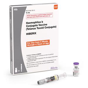 Hiberix Haemophilus B Injectable 0.5mL Prefilled Syringe 10/Packa...