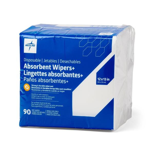 Dry Wipes Unscented White 12x13" 1080/Ca