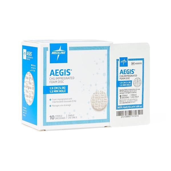 Aegis Chlorhexidine Gluconate IV Dressing 3/4" Diameter Sterile Disc