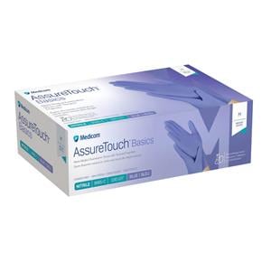 AssureTouch Basics Nitrile Exam Gloves Medium Blue Non-Sterile