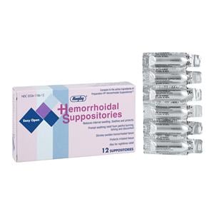 Hemorrhoidal Suppository Box 12/Bx