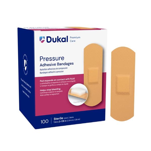 Pressure Bandage Plastic 1x2-7/8" Flesh Sterile 100/Bx, 24 BX/CA